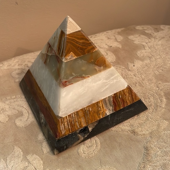 Other - NEW Marble Pyramid Paperweight or Desk Accessory